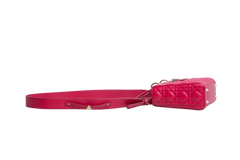 DIOR LADY DIOR ABC SMALL LAMBSKIN CHERRY
