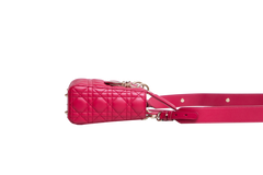 DIOR LADY DIOR ABC SMALL LAMBSKIN CHERRY