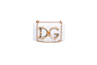 D&G DG GIRLS SHOULDER BAG LEATHER WHITE
