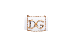 D&G DG GIRLS SHOULDER BAG LEATHER WHITE