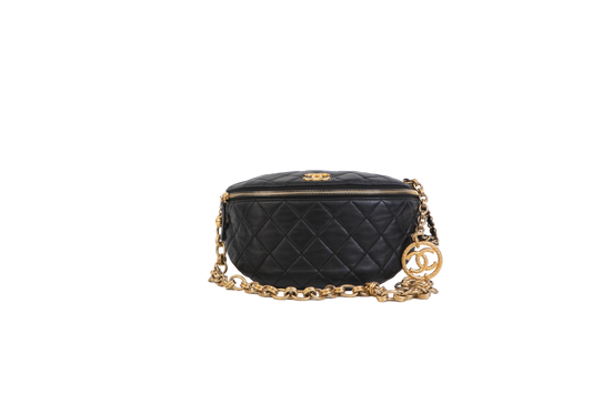 CHANEL FANNY PACK JEWELL GOLD-TONE BLACK