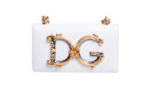 D&G DG GIRLS SHOULDER BAG LEATHER WHITE