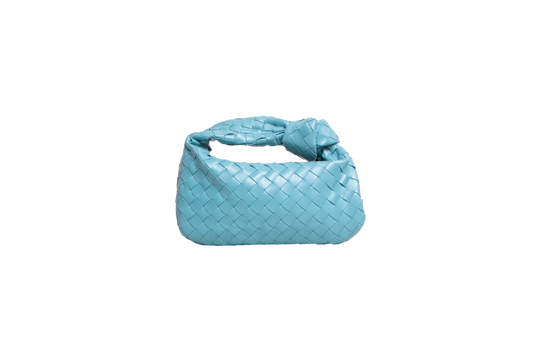 BOTTEGA MINI JODIE INTRECCIATO WOVEN TEAL BLUE