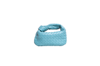 BOTTEGA MINI JODIE INTRECCIATO WOVEN TEAL BLUE