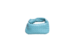 BOTTEGA MINI JODIE INTRECCIATO WOVEN TEAL BLUE