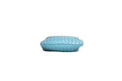 BOTTEGA MINI JODIE INTRECCIATO WOVEN TEAL BLUE