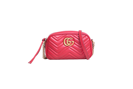 GUCCI GG MARMONT CAMERA BAG SMALL RED