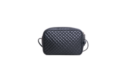 GUCCI TRAPUNTATA WEB CROSSBODY BLACK