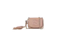 GUCCI SMALL SOHO CHAIN PATENT BLUSH