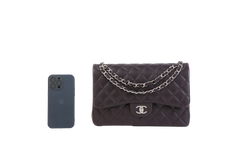 CHANEL CLASSIC JUMBO LAMBSKIN DARK PURPLE