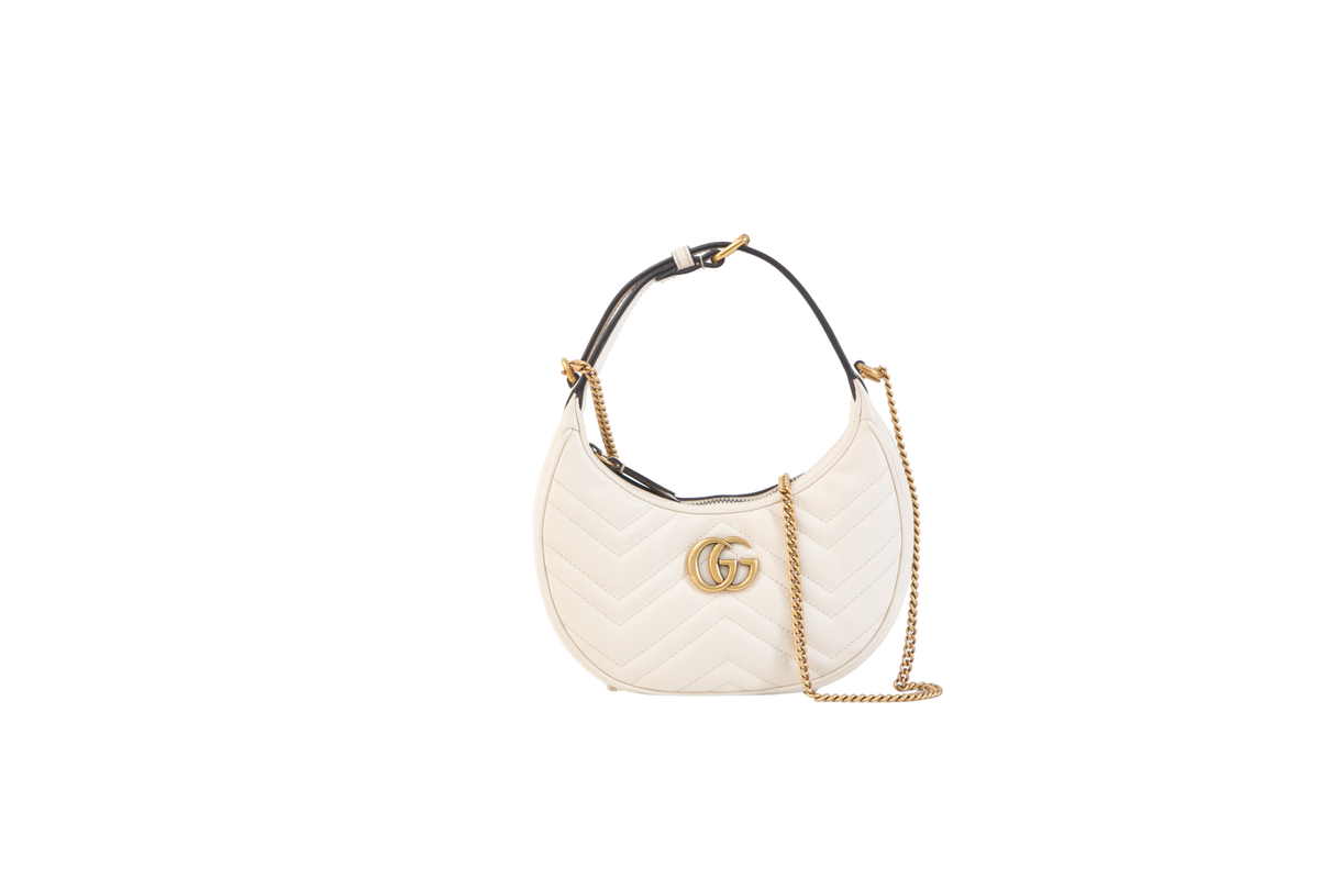 GUCCI MINI HALF MOON GG MARMONT MARFIM