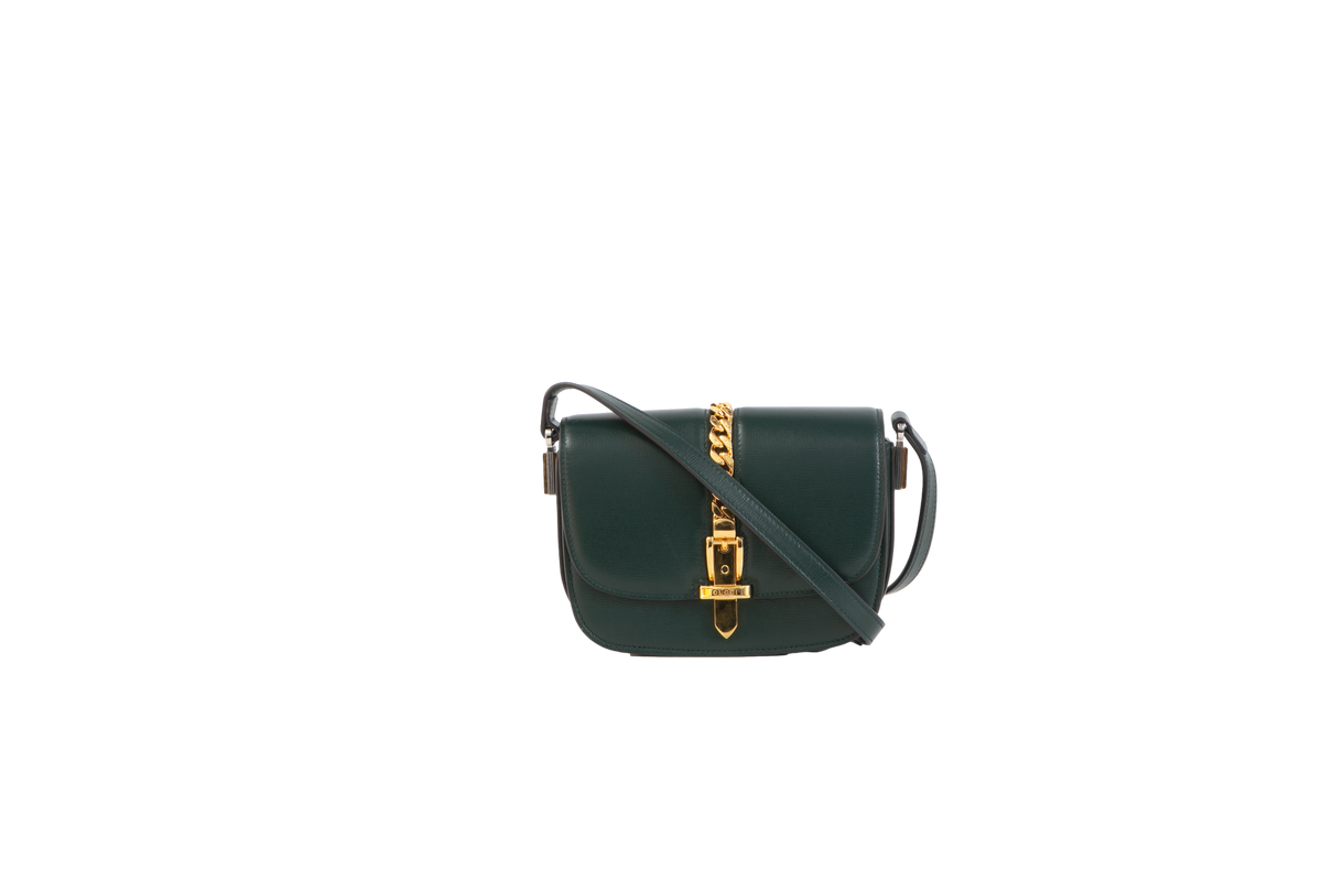 GUCCI MINI SYLVIE 1969 BAG MOSS GREEN