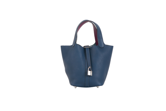 HERMÈS PICOTIN 18 LOCK NAVY & WINE