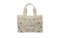 VALENTINO TOTE MEDIUM RESORT FLOWER RAFFIA