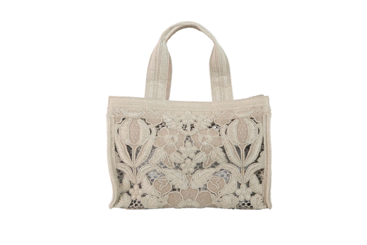 VALENTINO TOTE MEDIUM RESORT FLOWER RAFFIA