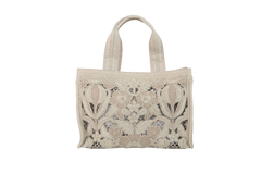 VALENTINO TOTE MEDIUM RESORT FLOWER RAFFIA