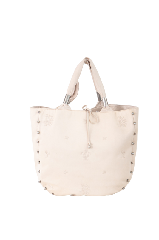 CHLOE TOTE SHOPPER BEADS BEIGE