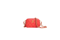 CHANEL MINI CAMERA CASE LAMBSKIN CORAL