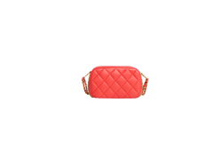 CHANEL MINI CAMERA CASE LAMBSKIN CORAL