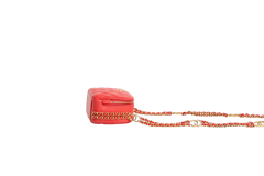 CHANEL MINI CAMERA CASE LAMBSKIN CORAL