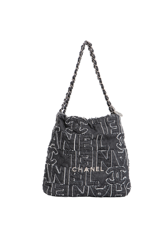 CHANEL 22 DENIM PATCHWORK QUILTED