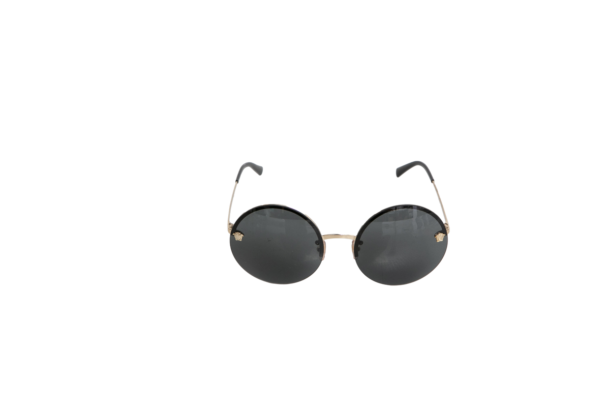 VERSACE ROUND BLACK METAL
