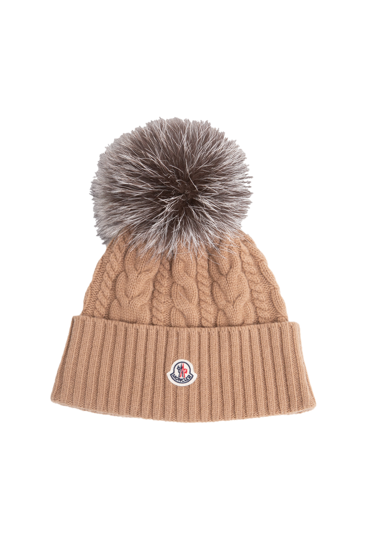 MONCLER BEANIE POM-PON DETAILES BEIGE
