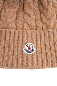 MONCLER BEANIE POM-PON DETAILES BEIGE