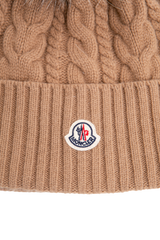 MONCLER BEANIE POM-PON DETAILES BEIGE