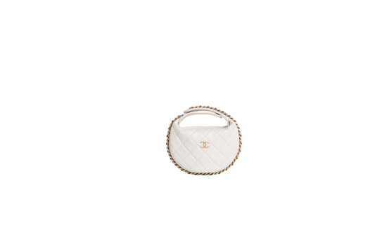 CHANEL CHAIN AROUND QUILTED POUCH WHITE