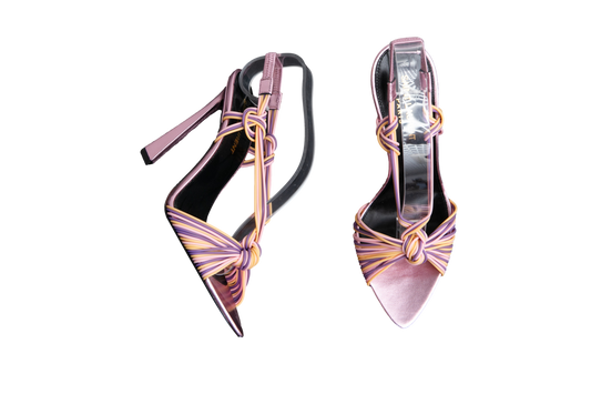 YSL SANDAL POOL 105 SCOUBI MALVA/PEACH/GERBERA - 36 1/2 BR