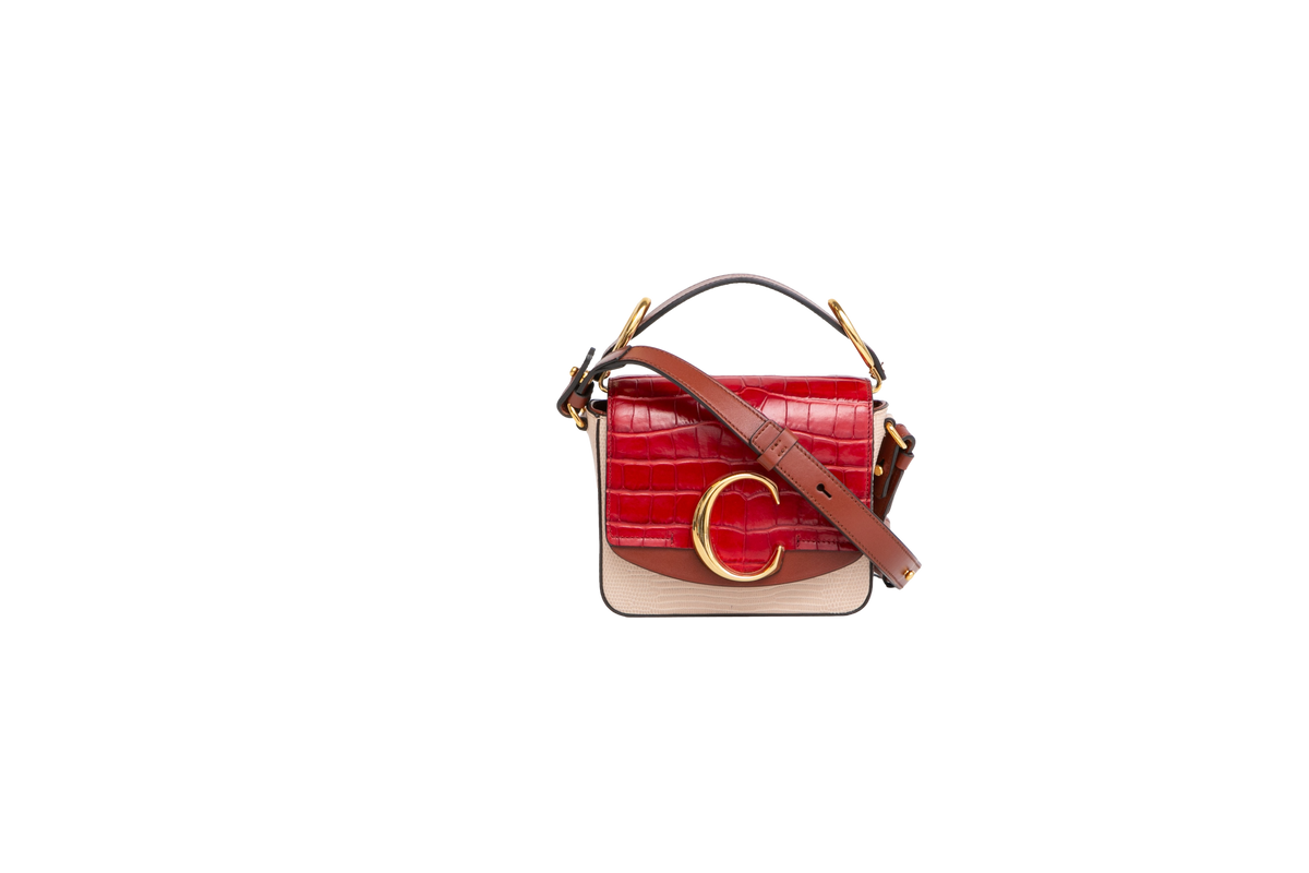 CHLOE C TRICOLOR CHERRY/BROWN/BEIGE