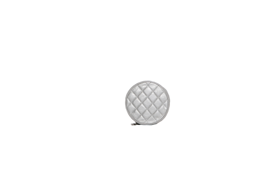 CHANEL MINI ROUND POUCH AGED GREY CALFSKIN