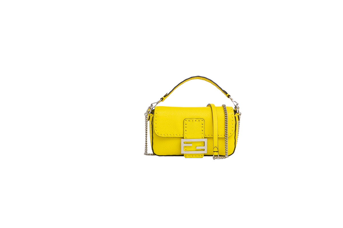 FENDI MINI BAGUETTE SELLERIA YELLOW