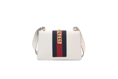 GUCCI SYLVIE OFFWHITE EMBROIDERED FLOWER
