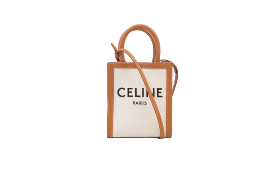 CELINE MINI VERTICAL BAG TOTE CANVAS