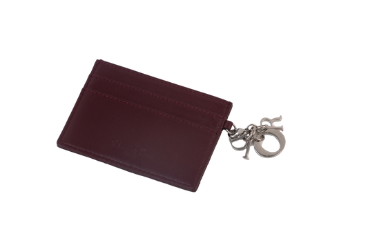 CHRISTIAN DIOR CARD HOLDER AMARANTH CANNAGE