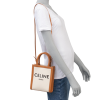 CELINE MINI VERTICAL BAG TOTE CANVAS