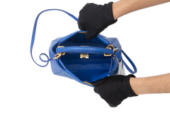 FENDI PEEKABOO MINI ROYAL BLUE HARDWARE GOLD