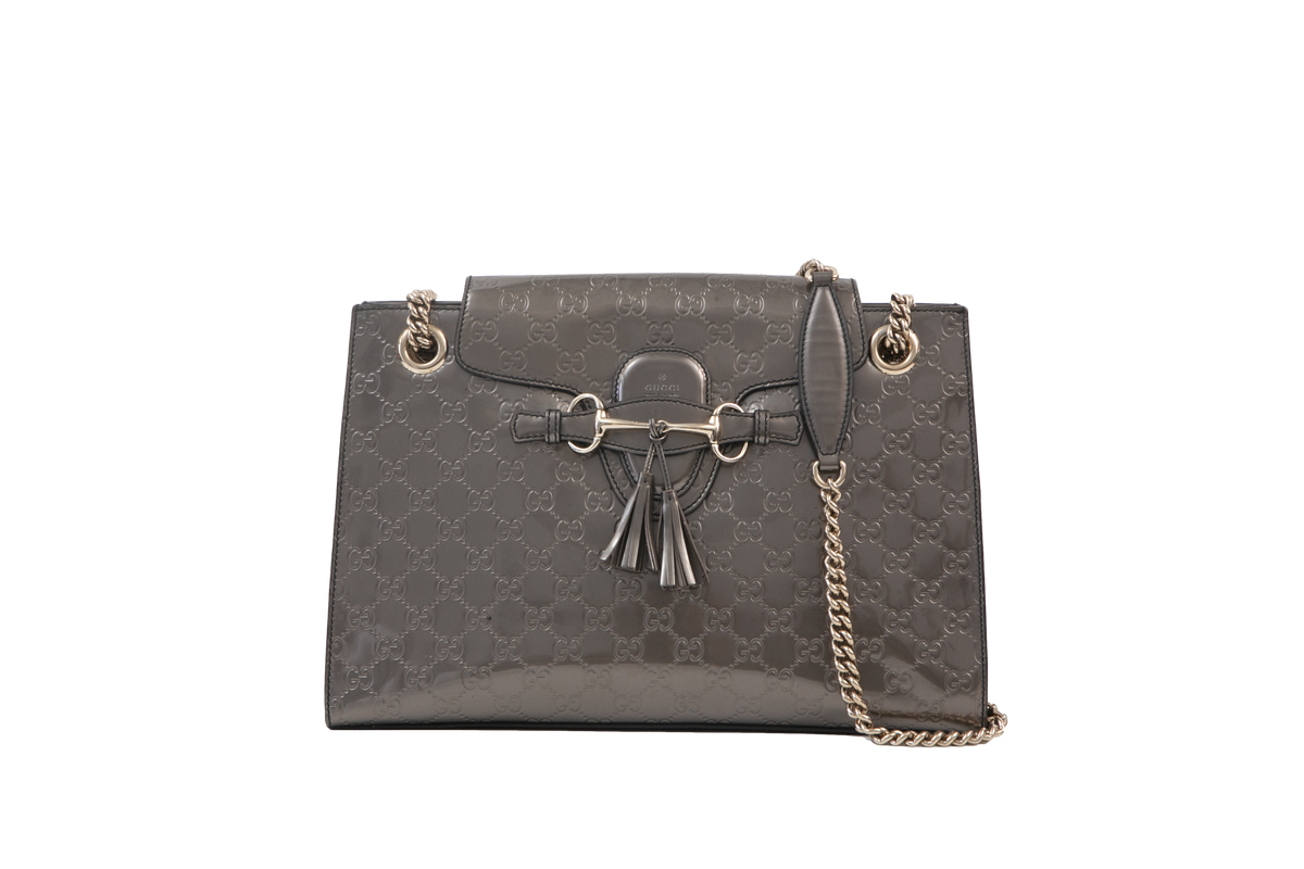 GUCCI EMILY GUCCISSIMA METALLIC LARGE