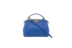 FENDI PEEKABOO MINI ROYAL BLUE HARDWARE GOLD