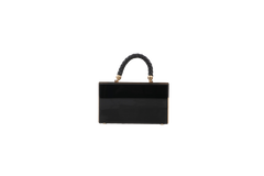 CHARLOTTE OLYMPIA CLUTCH BLACK AND GOLD COM POCHE