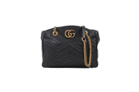 GUCCI GG MARMONT CHAIN MATELASSE BLACK