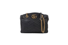 GUCCI GG MARMONT CHAIN MATELASSE BLACK