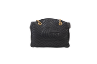 GUCCI GG MARMONT CHAIN MATELASSE BLACK