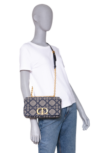DIOR CARO MEDIUM TWEED NAVY/BEIGE