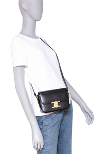 CELINE TEEN TRIOMPHE SHINY CALFSKIN BLACK
