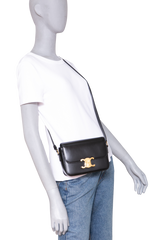 CELINE TEEN TRIOMPHE SHINY CALFSKIN BLACK