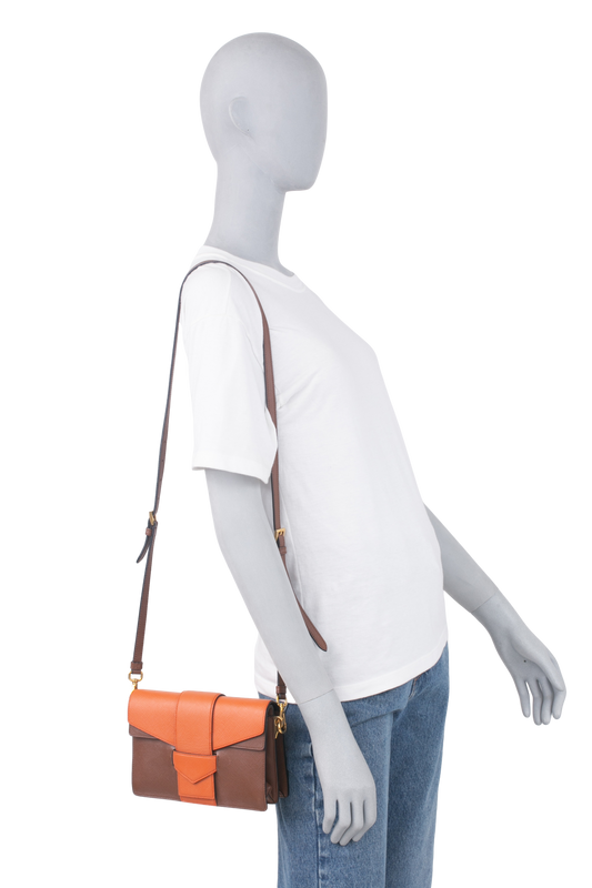 PRADA SHOULDER BAG ORANGE & BROWN