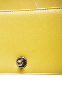 CHANEL BOY SMALL LAMBSKIN YELLOW-RUTHENIUM HDWR